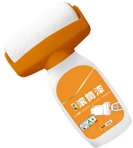 Brosse rouleau de réparation murale de 500 g, brosse de réparation murale blanche, peinture au latex blanc à revêtement solide, pinceau à rouleau 2 en 1 pour retouche de peinture murale