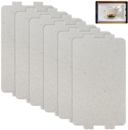 6 Piezas Placa de Mica para Ondas para Microondas, 11.5 * 6.5cm Hojas de Microondas Horno Cubierta de Guía para Horno Microondas Hoja de Mica Cortable de la Guía de Onda