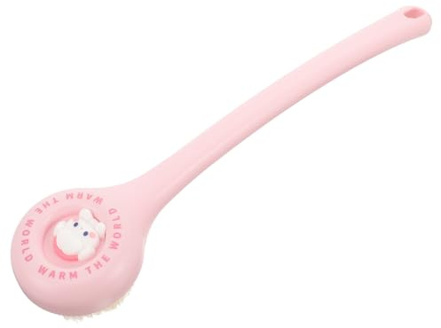 Spazzola da Bagno Manico, Esfoliazione Delicata, Rosa | Spazzola Schiena Ergonomica, Rimuove Polvere, Pp e Bpt, per Doccia Quotidiana, Accesso Facile