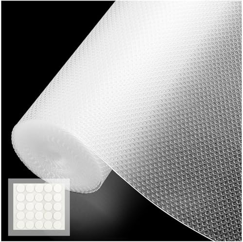 ALIUNI Drawer Liners 30 x 600 cm, Kitchen Drawer Liner 100% EVA Non Slip Non Adhesive Shelf Liner, Waterproof Oil Resistant & Wipeable, Clear Protector for Cupboards, Fridge Shelves, Bedroom, Bathroom