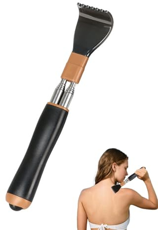 FUGLUS Rascador de Espalda Telescópico, Rascador Espalda Extensible, Back Scratcher Massager con la Manija Telescópico, Rascador de Espalda para Familiares Hombre