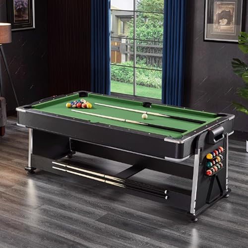 MPLFHSYOS Mesa multijuegos 4 en 1 abatible for el hogar: Mesa Convertible for Billar, Hockey de Aire, Ping Pong y Comedor.(A2)