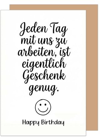 Edition Seidel Premium Glückwunschkarte zum Geburtstag mit Umschlag. Grußkarte Karte Geburtstagskarte Spruch Happy Birthday für Kollegin Kollege Freunde Arbeit Humor (G3923 SW026)