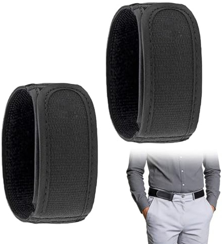 2 Stück Gürtel Ohne Schnalle,Schnallenfreier Stretch Elastischer Gürtel Damen Herren Mit Klettverschluss, Unsichtbarer Mehrzweck Flexibler Gürtels Ohne Löcher Für Freizeit Oder Arbeit (Schwarz,L)