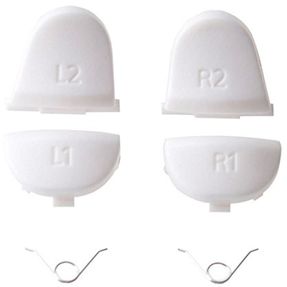 Ersatzteile L1 L2 R1 R2 Trigger Springs Tasten für Playstation 4 PS4 Controller - Weiss