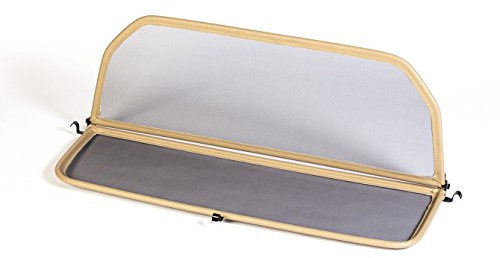 Tief-Tech Windschott für Mercedes SL R107 2-Sitzer 1971-1989 - Klappbar - mit Schnellverschluss – Beige | Windabweiser | Windblocker | Wind Deflector