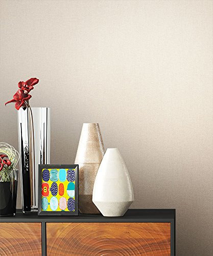 NEWROOM Papier peint baroque beige couleur unie texture Uni intissé