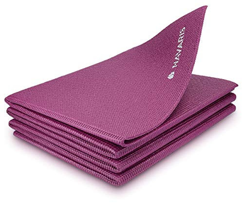 Navaris Klappbare Yoga Matte Fitnessmatte - 4mm Sportmatte Fitness Pilates Sport Gymnastikmatte rutschfest - Reise Yogamatte faltbar - versch. Farben