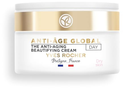 Yves Rocher ANTI-AGE GLOBAL Korrektur-Tagescreme - Anti-Flecken-Creme für Trockene Haut - Anti-Aging- und Anti-Flecken-Gesichtscreme - 50 ml | Anti-Flecken Gesichtscreme für trockene Haut - Anti-Aging Wirkung - Reduziert Pigmentflecken sichtbar