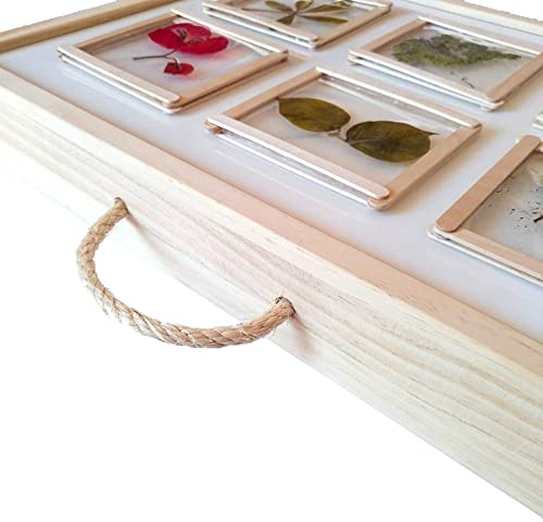 R-CRE@ – Montessori-Leuchttisch RGB 64x48x7 cm mit Aktivitätsheft | LED mit Fernbedienung | Zertifiziert (AIJU + Univ. Murcia) | Sensorischer Lerntisch | Spiel & Lernen