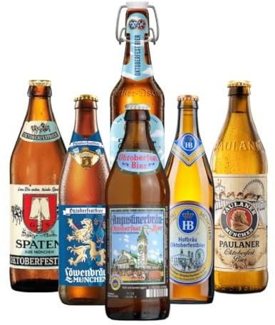 Oktoberfest 2026 Mixed Beer Case – 6 x 500ml Bottles | Authentic German Oktoberfest Beer Selection | Premium Bavarian Festbier & Märzen Mixed Pack | Imported German Lager Gift Set