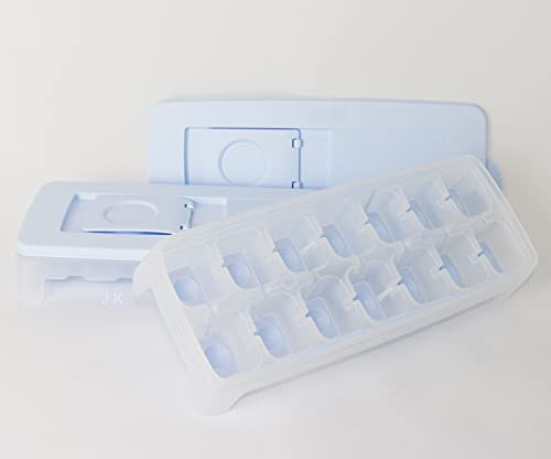 TUPPERWARE Eiswürfler Eiswürfel Behälter 2X hellblau + Mini Trichter lila