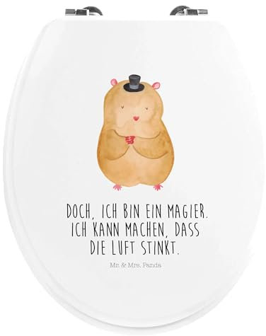 Mr. & Mrs. Panda Motiv WC Sitz Hamster Hut - Geschenk, Gute Laune, WC-Sitz, Tiermotive, Klobrille, Toilettendeckel, Zwerghamster, Klodeckel,