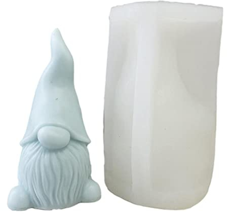 Luckxing Silikonform Weihnachten Kerzenform Wichtel Gießform Fondant Silikonform Kerzengießform Silikonform Wichtel Harz Figur Form Für Herstellung Von Kerzen, Aromasteinen, Schokolade, Fondant
