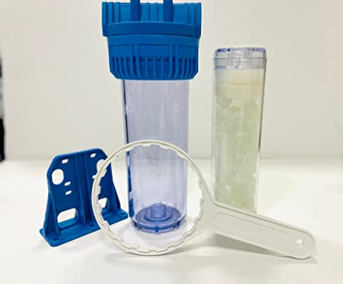 Generico Filtre à eau récipient et cartouche anti-calcaire polyphosphates sel à billes silifos