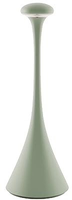 SIGOR Nudrop - Dimmbare LED Akku-Tischleuchte Indoor & Outdoor, IP54 spritzwassergeschützt, Höhe 29,2 cm, aufladbar mit Easy-Connect, 12 h Leuchtdauer, salbeigrün