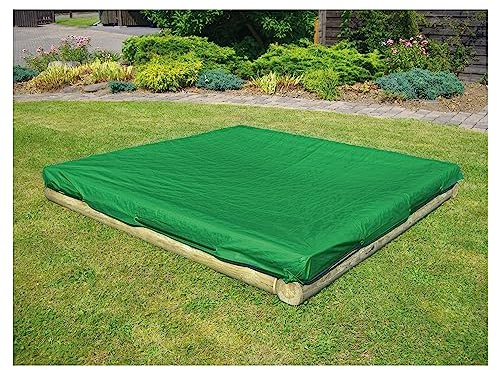 TETZNER&JENTZSCH Sandkastenabdeckung, PE Gewebeplane 140g/m², grün, mit elastischer Kordel B 225 x T 225 cm