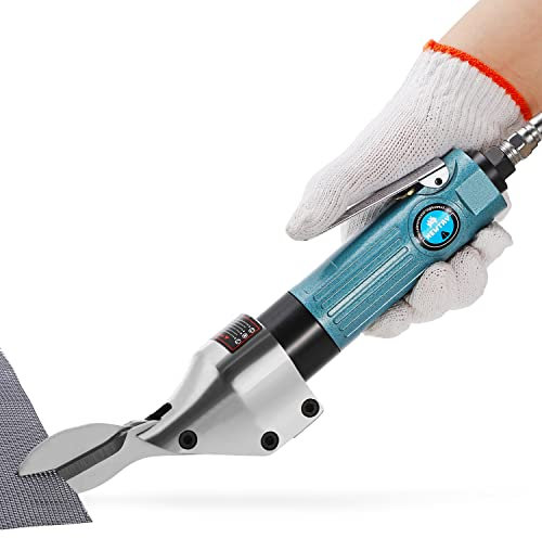 Cortador de cizalla de metal neumático de 2600 RPM Tijera neumática de 2 cuchillas Herramientas de corte de chapa de acero inoxidable de metal Cortador de aire industrial para hierro, lámina de alu