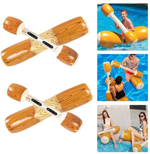 4pcs Inflatable Floating Row Toys Swimming Pool Games Inflatable Pool Floats Water Sports Games Log Rafts Float Toys Pool Party Games Pool Inflatable Boat Toy for Adult Children Swimming Pool
