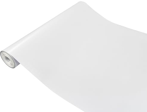 DecoMeister Klebefolie Möbel 90x210 cm | Möbelfolie selbstklebend matt oder glänzend | Einfarbig Klebefolie für Möbel - einfache Anwendung, ideal für die Renovierung von Küche oder Bad | Weiß Matt