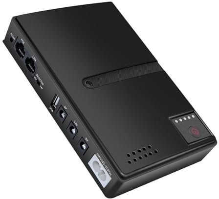 Fuente de Alimentación UPS de 10400mAh, 36W, 6 Salidas, Fuente de Alimentación Ininterrumpida Compacta y Ligera, Respaldo de Batería para Enrutador de Cámara de Computadora