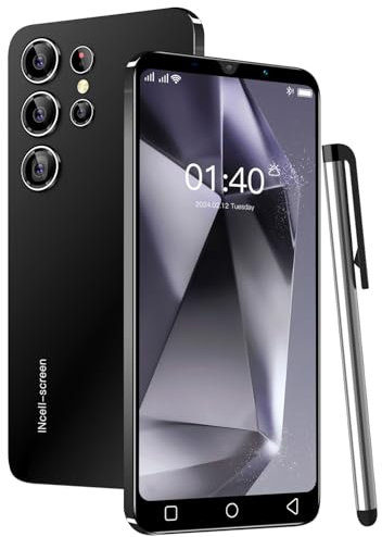 QrZrQ Cheap Mobile Phones, 5.0 HD Screen, Android Phone, 16GB(up to 128GB), Dual Camera, Dual SIM Unlocked, Face ID/WIFI/3.5mm Jack WCDMA+GSM Cell Phone(Q24Ultra-Black)