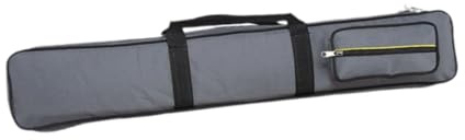 Dickly 5 löcher Harter Pool-Queue-Koffer, Billard-Queue-Koffer, Vintage-Stil, große Taschen, 1 komplette 2-teilige Stangen-Tragetasche, Grau