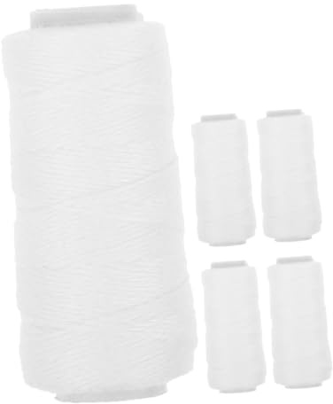 5 Rollen Baumwollfaden für Gesichtshaarentfernung und Epilierer | Weiß, Tragbar für Zuhause und Beauty Anwendungen, zum Formen von Augenbrauen