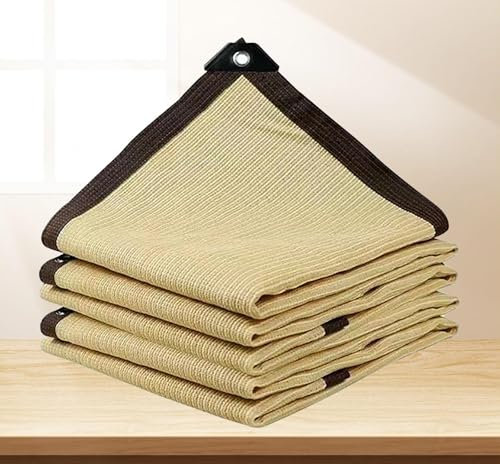 Rete Ombreggiante 6x6 4x10 Vela Ombreggiante Rettangolare Telo Ombreggiante Telo Ombra Esterno 4x5 90% Ombreggiatura Resistente UV Giardino, Patio, Pergola, Cortile-Sabbia,beige-3.0x3.0m