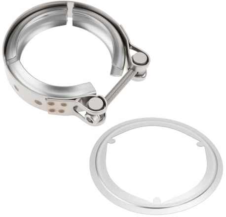 Briny River Junta de Tubo de Escape Y Abrazadera de Banda en V de 75 Mm 1K0253115T de Acero Inoxidable Compatible con Audi A1 A3 7H0253115B