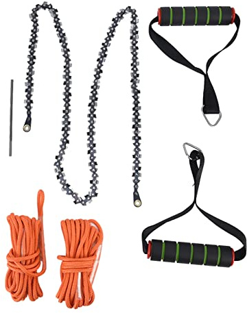 HWGING Scie à Chaîne à Main Haute Portée, Compacte et Portable de 48 Pouces, pour Camping en Plein Air, Chasse, Sac à Dos