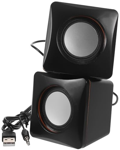 SEWACC Mini Enceinte USB de Bureau Compacte en ABS Haut-Parleur d'Ordinateur Portable Filaire 101Z Petit Haut-Parleur Multimédia USB 5V Portable pour PC et Bureau