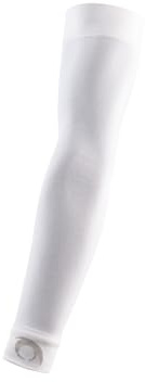 Lurbel Support, Manguitos compresivos, manguitos para correr, brazaletes para brazos, mangas para brazos, mangas de trail, unisex (Blanco/Gris Hielo, L)