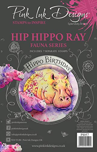 Pink Ink Designs Stempel-Set, Hippo-Ray, transparent, A5