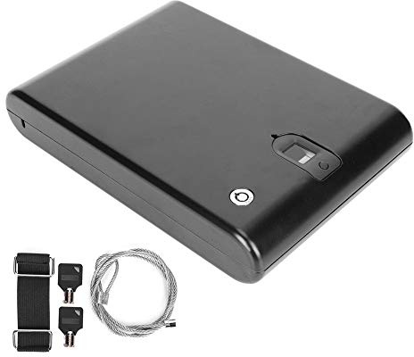 Biometrischer Fingerabdruck-Safe mit Ersatzschlüssel, tragbare Safes zur Aufbewahrung von wertvollem Schmuck(275 * 190 * 50 (mm))