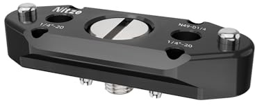 Nitze NATO Rail 1/4 Schraube mit Positionierungsstift, NATO-Schiene (50mm) Multifunktional Kompatibel mit NATO-Klemme für Kamerakäfig, Obergriff, Seitengriff, Monitorhalterung-N49D-1/4