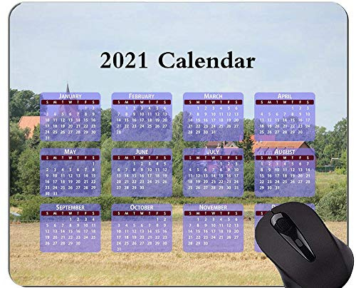 Yanteng Mouse Pad 2021 Kalender, Village Idyll Silent Mouse Pad Mat