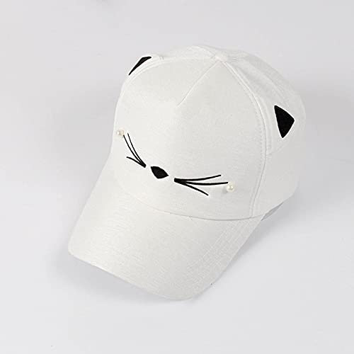 ShFhhwrl Baseball Kappe Mode Frauen Hut Tide Pearl Wild Cute Baseballmütze Student Cat Ears Visier Baseball Cap Mädchen Lässig 55-60Cmadult 2