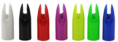 ZSHJGJR 100pcs Bogenschießen Pfeil Nocken Kunststoff Arrow Nocks Jagd Plastiknock Pfeilnocken für OD 7mm Pfeil Welle Bogenschießen Kunststoff Pin Nocke Pfeilnocken Welle Ende Zubehör (Rot)