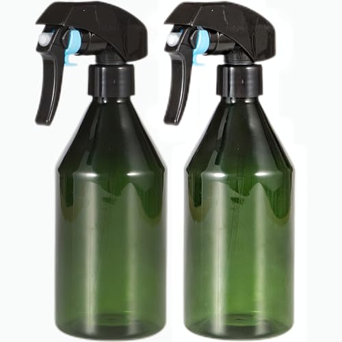 Botella de spray verde hierba (300 ml), recipiente recargable con pulverizadores de gatillo, botella de plástico respetuosa con el medio ambiente para aceites esenciales, limpieza, rociadores de