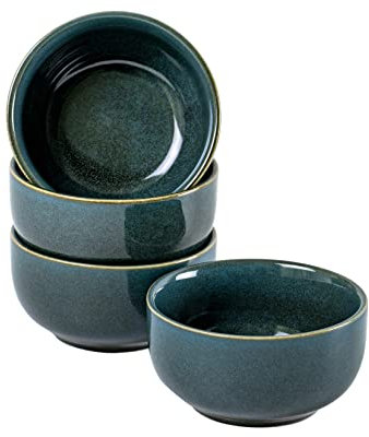 UNICASA Tazones de Consomé, Cuencos Cereales, Plato de Postre y 4 Piezas para Microondas de Desayuno, Servicios de Mesa de Cuencos de postre