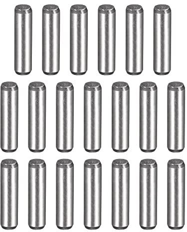 uxcell 1/8-Inch x 1/2-Inch Dowel Pins, Heat Treated Alloy Steel for Extra Hardness, Bright Finish and Accurate Alignment 20pcs