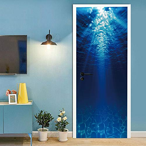3D Türtapete Selbstklebend Türaufkleber - Unterwasser - Türposter PREMIUM PVC Wasserfest Wandtattoo Für Schlafzimmer Wohnzimmer Tür Dekoration Tapete 95 x 210 cm