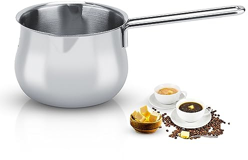 Butter Melting Pot, 28 OZ/800 ml Stainless Steel Small Pot, 304 Stainless Steel Butter Warmer Pan, Small Sauce Pan for Stove Top, Chocolate Melting, Coffee Tea Soup Warming
