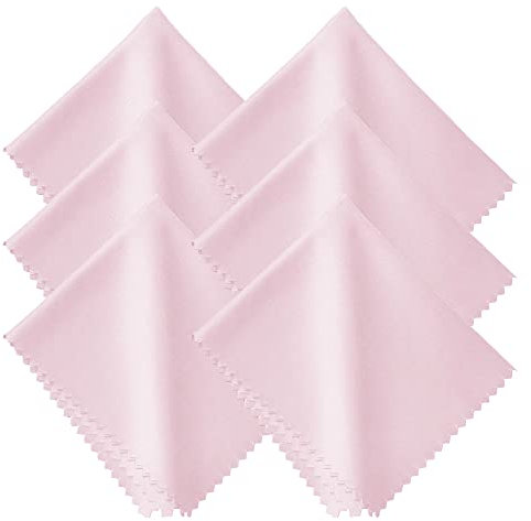 laeeyin Panno di pulizia per vetri in microfibra Panni di pulizia dello schermo per vetri, schermi, compresse, occhiali, 8pcs Pack (15 X 18 Cm), Rosa