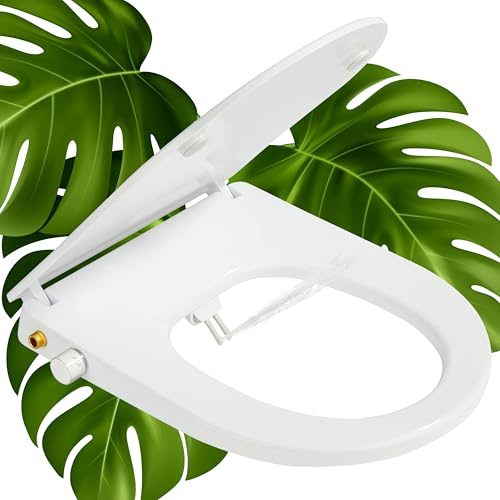 dumald Bidet per WC - Water Bidet Incorporato - Acqua Ti Water Bidet - WC Che Fa da Bidet - Vaso WC con Bidet Incorporato - Tavoletta WC Smart WC Giapponese - Water Bidet (Forma D)