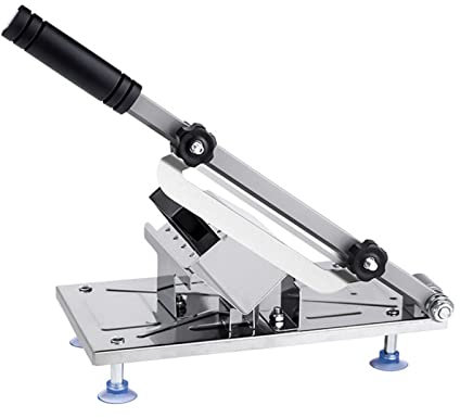 Restokki Cortador de Fiambre, Cortadora Manual De Carne Congelada, Máquina Cortadora De Rollos De Carne De Cordero De Acero Inoxidable Para Cocina Casera Amante De La Olla Caliente