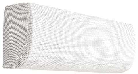 GUYIRT Solid Color Air Conditioner Cover, Air Conditioning Indoor Unit Dust Cover, Wall Mounted Air Conditioning Protector for All Season-White
