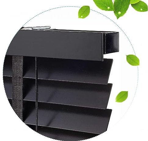 DZHTUF Natürliche Holz Jalousien,Schwarze horizontale Fensterjalousie, 50/70/80/90/100/110/120/140/160cm,Sichtschutz HolzJalousie,Fensterrollos holzoptik,W×H-70x175cm/28x69in