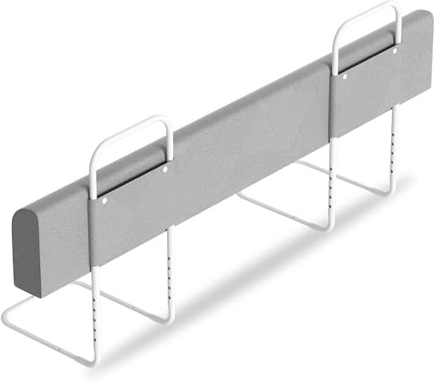 Eulenke Bettgitter 150cm - Höhenverstellbares Bettschutzgitter für Kinder - 5-Loch Bettgitte mit Rausfallschutz - Geeignet für Boxspringbetten und Kinderbett - Bettkantenschutz in Profiqualität